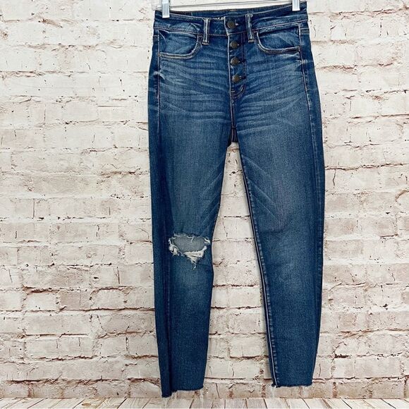 American Eagle hi rise jegging jeans button fly - Picture 1 of 6